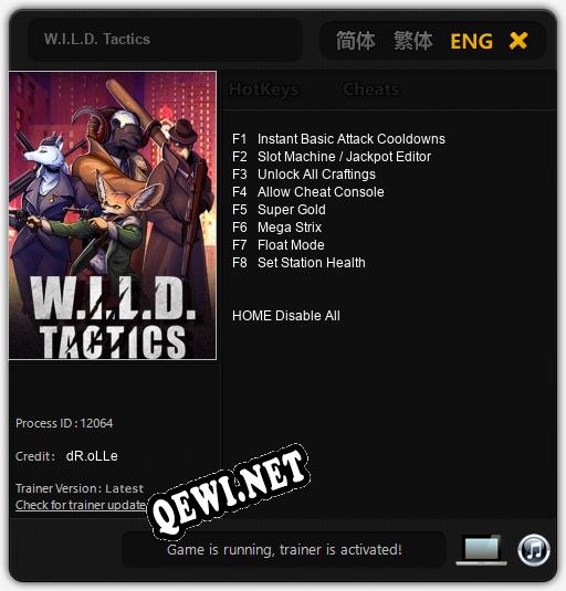 Трейнер для W.I.L.D. Tactics [v1.0.3]