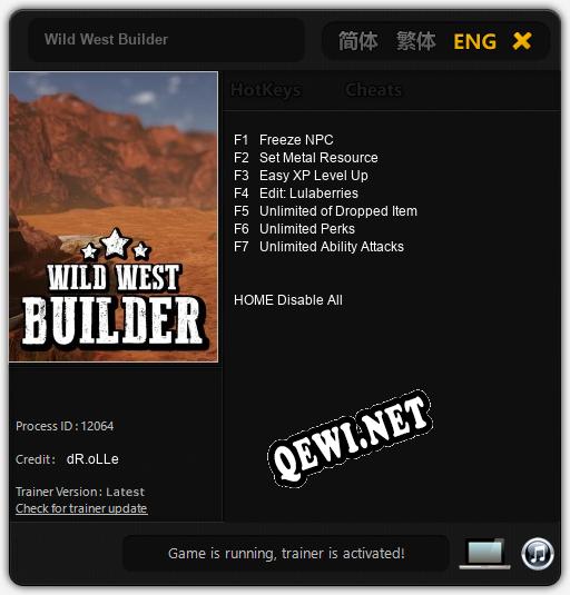 Wild West Builder: Трейнер +7 [v1.4]
