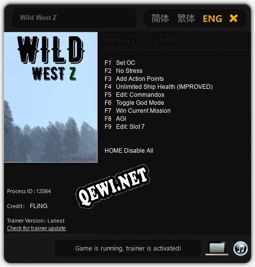 Wild West Z: ТРЕЙНЕР И ЧИТЫ (V1.0.39)