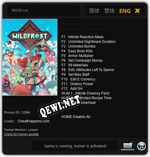 Wildfrost: ТРЕЙНЕР И ЧИТЫ (V1.0.44)