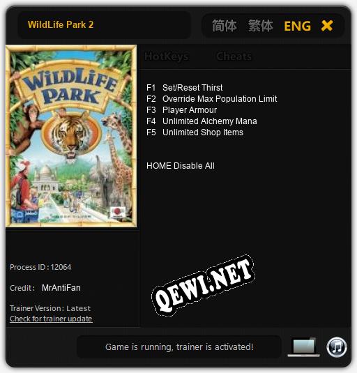 WildLife Park 2: Трейнер +10 [v1.8]