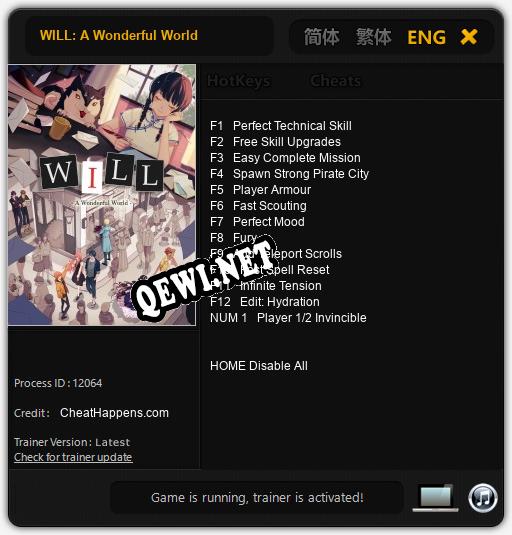 WILL: A Wonderful World: ТРЕЙНЕР И ЧИТЫ (V1.0.20)