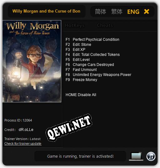 Willy Morgan and the Curse of Bone Town: ТРЕЙНЕР И ЧИТЫ (V1.0.91)