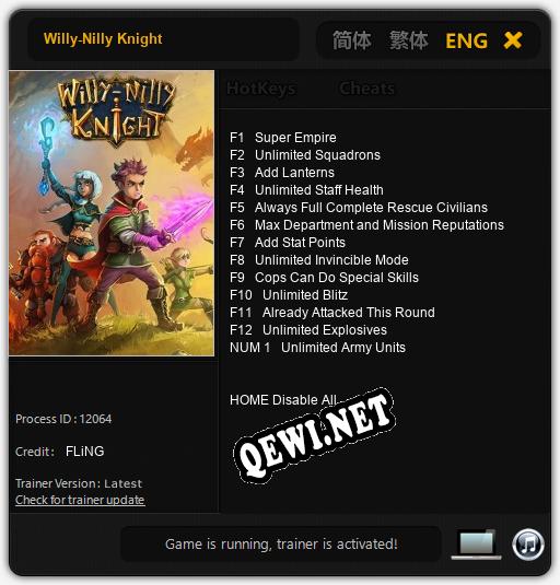 Трейнер для Willy-Nilly Knight [v1.0.9]