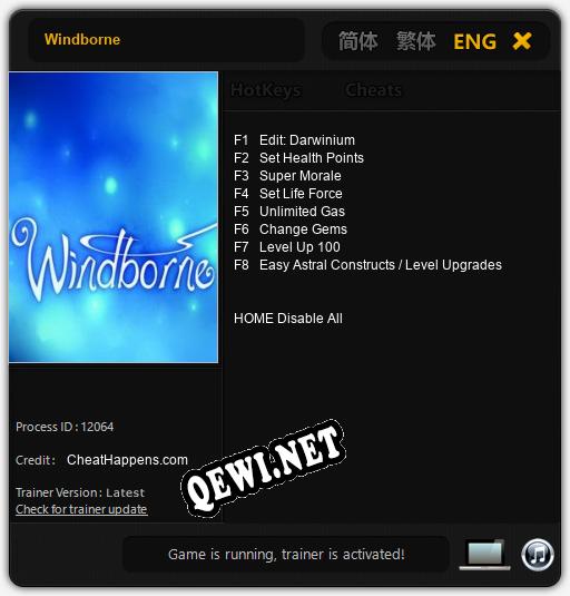 Windborne: ТРЕЙНЕР И ЧИТЫ (V1.0.71)