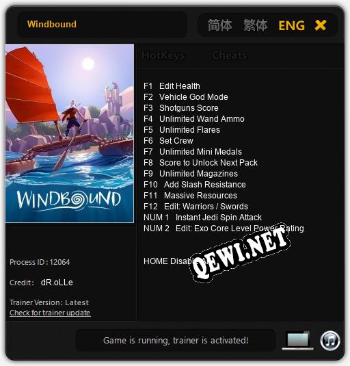 Windbound: ТРЕЙНЕР И ЧИТЫ (V1.0.84)