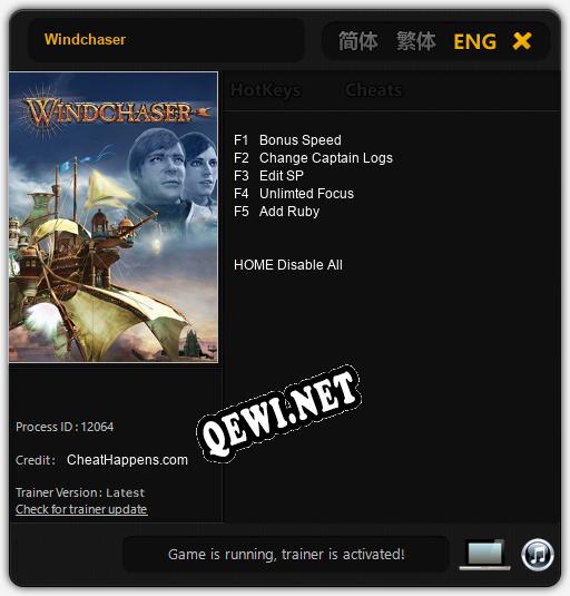 Windchaser: Читы, Трейнер +5 [CheatHappens.com]
