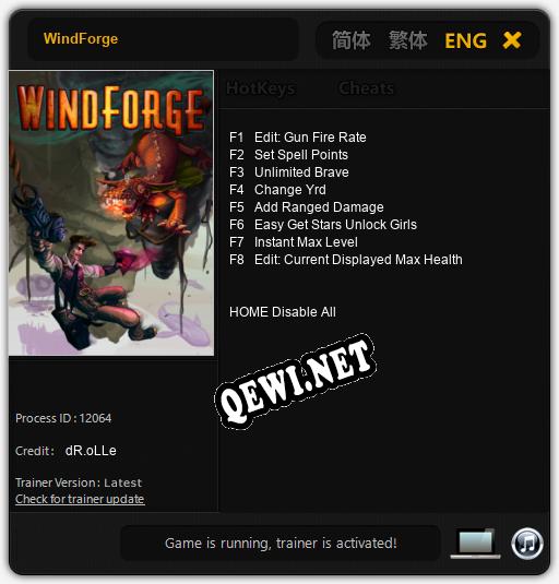 WindForge: Читы, Трейнер +8 [dR.oLLe]