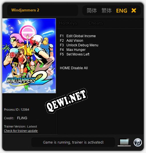 Windjammers 2: Трейнер +5 [v1.2]