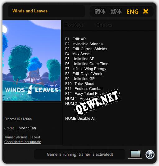 Winds and Leaves: ТРЕЙНЕР И ЧИТЫ (V1.0.37)