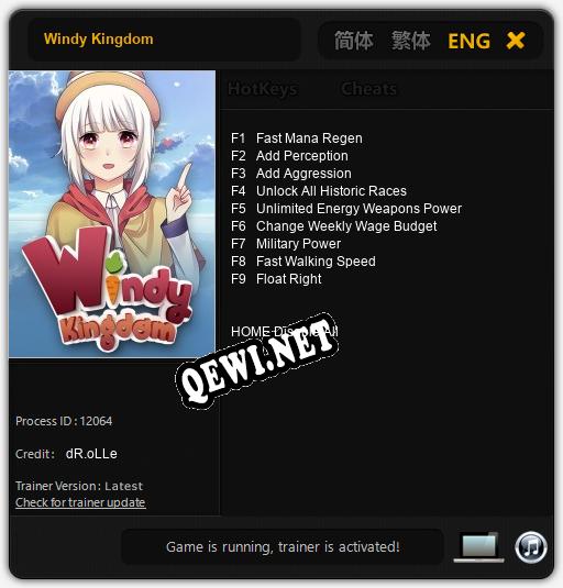 Windy Kingdom: ТРЕЙНЕР И ЧИТЫ (V1.0.32)