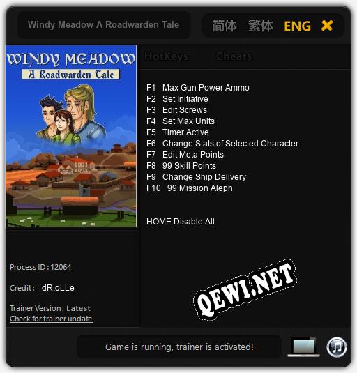 Windy Meadow A Roadwarden Tale: ТРЕЙНЕР И ЧИТЫ (V1.0.82)