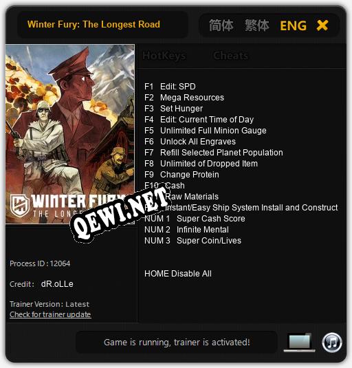 Winter Fury: The Longest Road: Читы, Трейнер +15 [dR.oLLe]
