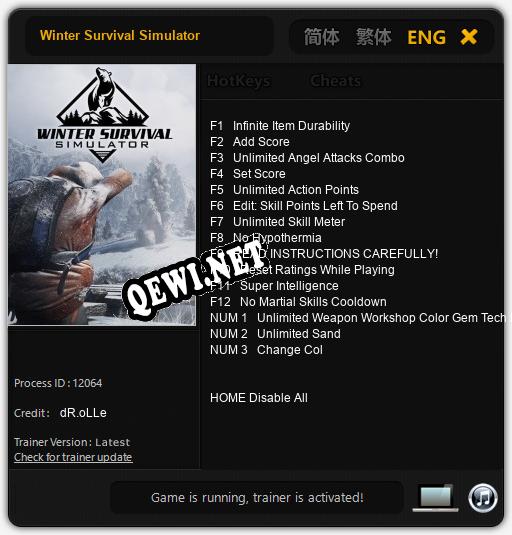 Winter Survival Simulator: ТРЕЙНЕР И ЧИТЫ (V1.0.5)