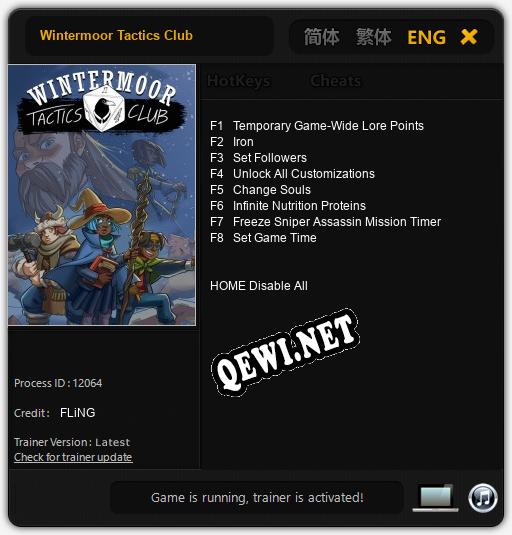 Wintermoor Tactics Club: Читы, Трейнер +8 [FLiNG]