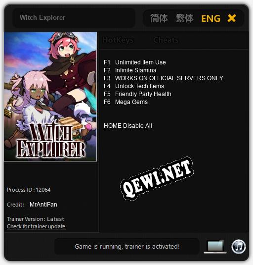 Witch Explorer: Трейнер +6 [v1.3]