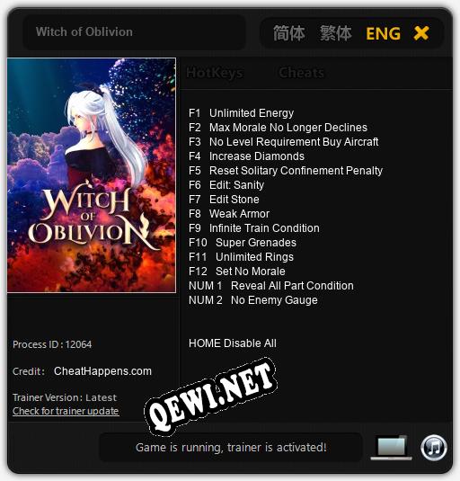 Witch of Oblivion: Читы, Трейнер +14 [CheatHappens.com]