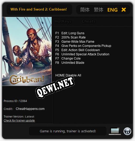 With Fire and Sword 2: Caribbean!: ТРЕЙНЕР И ЧИТЫ (V1.0.59)