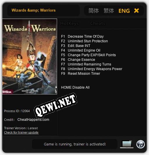 Wizards & Warriors: ТРЕЙНЕР И ЧИТЫ (V1.0.98)