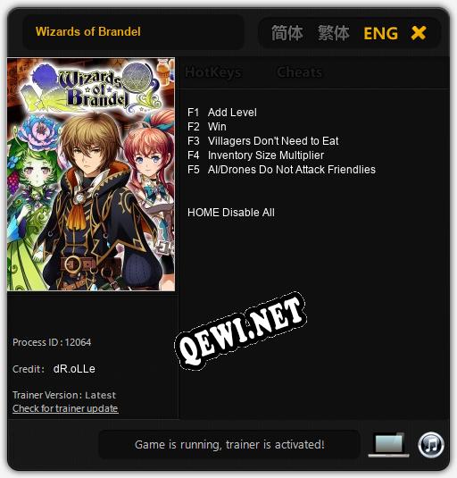 Wizards of Brandel: Трейнер +5 [v1.9]
