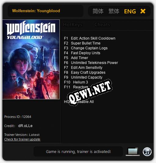 Wolfenstein: Youngblood: Трейнер +11 [v1.9]