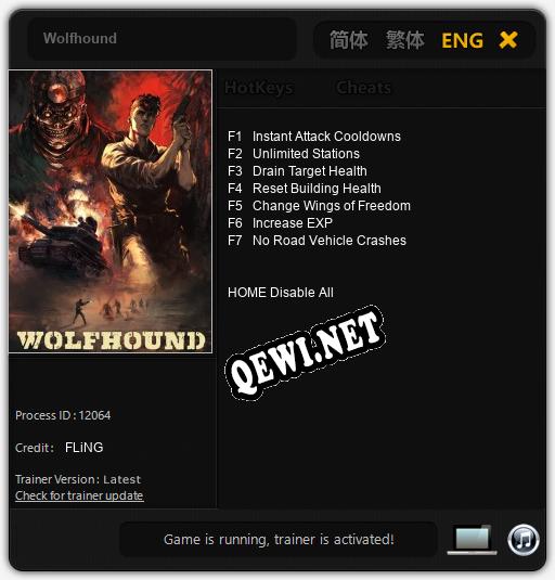Wolfhound: ТРЕЙНЕР И ЧИТЫ (V1.0.91)