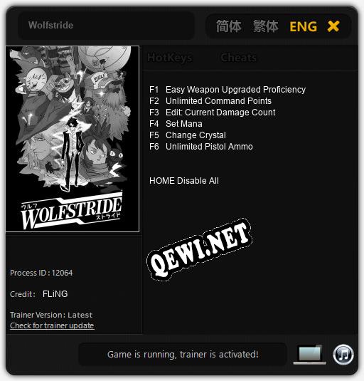 Wolfstride: Трейнер +6 [v1.5]