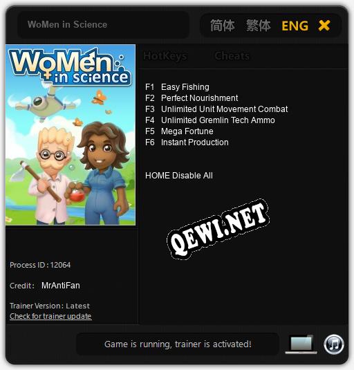WoMen in Science: Трейнер +6 [v1.2]