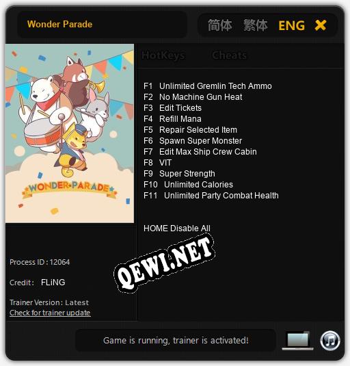 Wonder Parade: Трейнер +11 [v1.7]