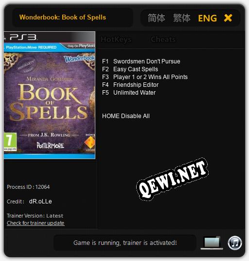 Wonderbook: Book of Spells: Трейнер +5 [v1.8]