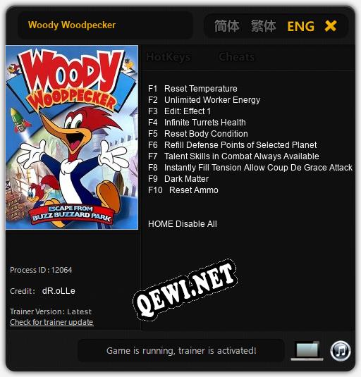 Woody Woodpecker: ТРЕЙНЕР И ЧИТЫ (V1.0.10)