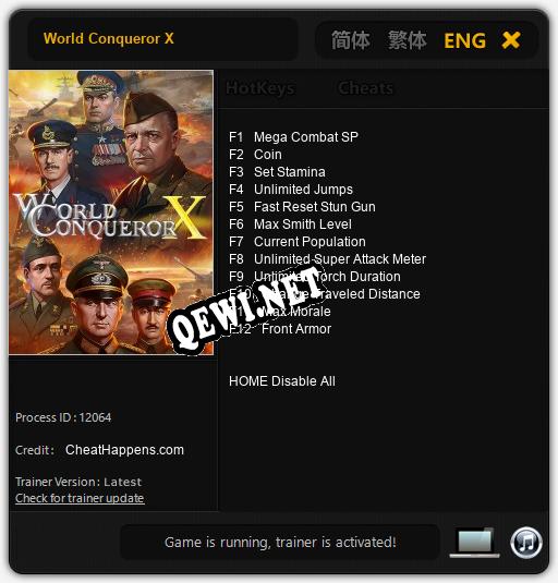 World Conqueror X: ТРЕЙНЕР И ЧИТЫ (V1.0.36)