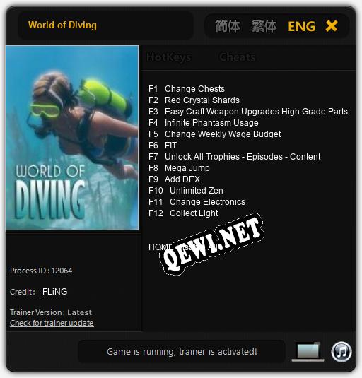 Трейнер для World of Diving [v1.0.4]