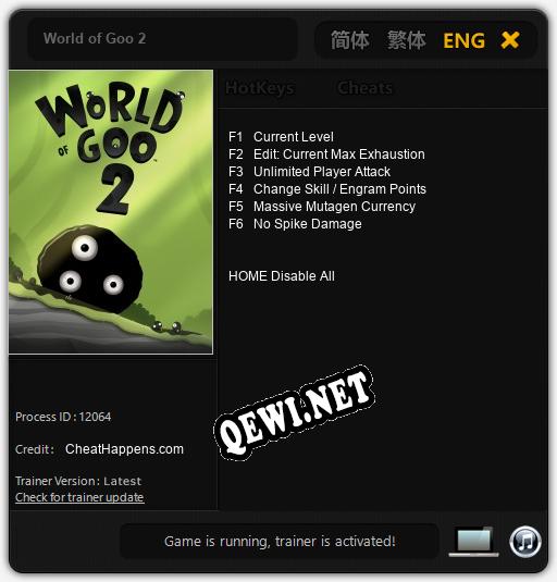 World of Goo 2: Трейнер +6 [v1.1]