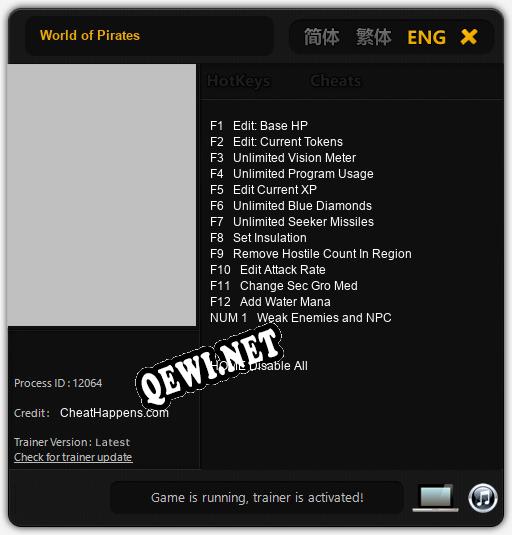 Трейнер для World of Pirates [v1.0.8]