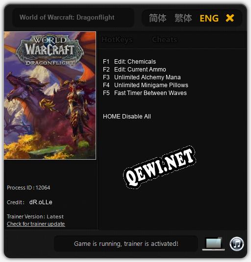 World of Warcraft: Dragonflight: Читы, Трейнер +5 [dR.oLLe]