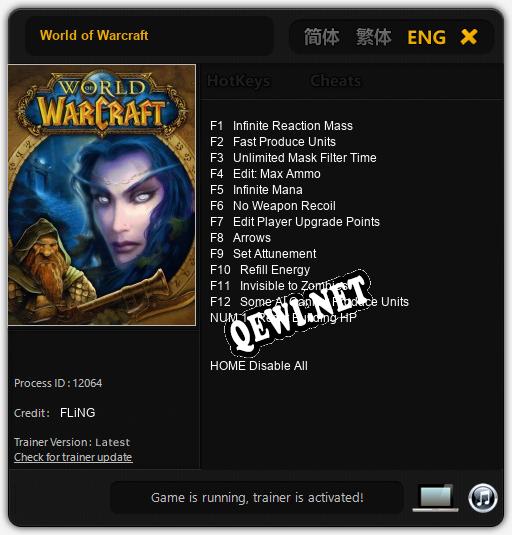 World of Warcraft: Читы, Трейнер +13 [FLiNG]