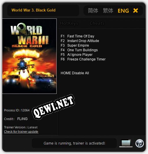 World War 3. Black Gold: Трейнер +6 [v1.3]