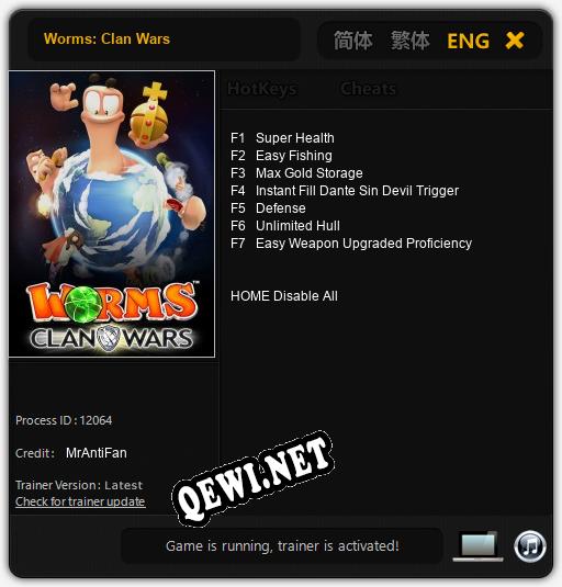 Worms: Clan Wars: Трейнер +7 [v1.1]