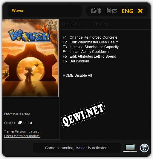 Woven: Читы, Трейнер +6 [dR.oLLe]