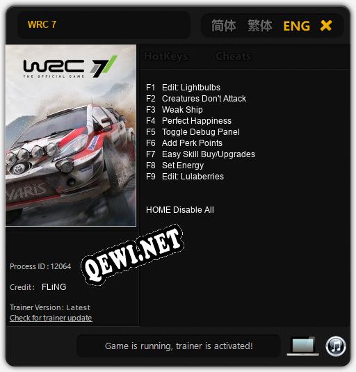 WRC 7: Читы, Трейнер +15 [CheatHappens.com]