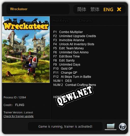 Wreckateer: ТРЕЙНЕР И ЧИТЫ (V1.0.80)