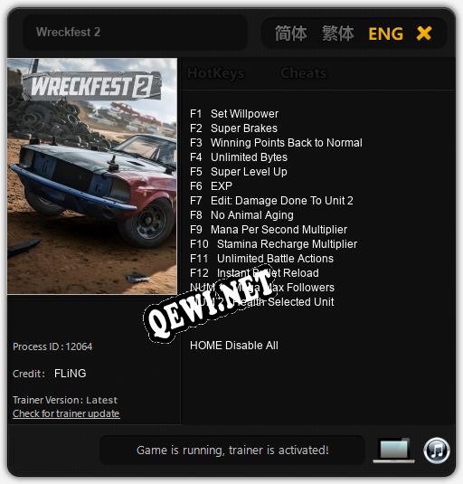 Wreckfest 2: ТРЕЙНЕР И ЧИТЫ (V1.0.64)