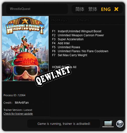 Трейнер для WrestleQuest [v1.0.7]