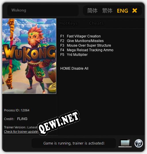 Wukong: Трейнер +5 [v1.9]