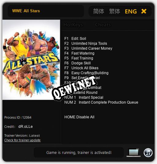 WWE All Stars: ТРЕЙНЕР И ЧИТЫ (V1.0.82)
