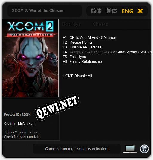 XCOM 2: War of the Chosen: Читы, Трейнер +6 [MrAntiFan]