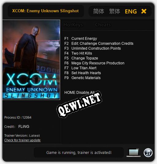 XCOM: Enemy Unknown Slingshot: Трейнер +9 [v1.2]