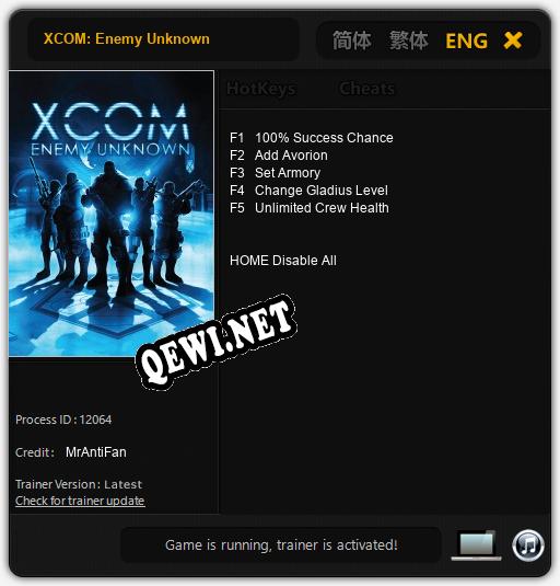 XCOM: Enemy Unknown: ТРЕЙНЕР И ЧИТЫ (V1.0.95)