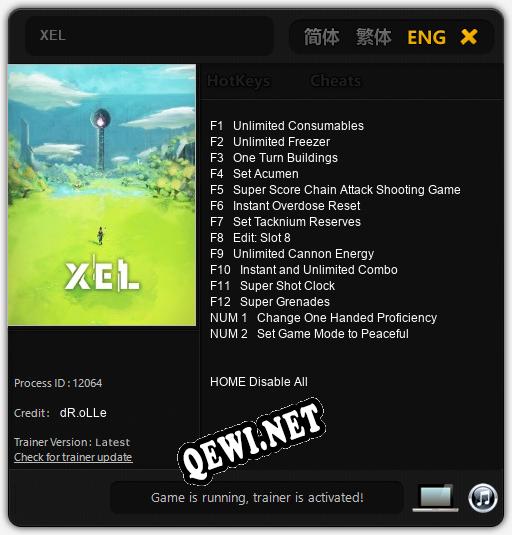 XEL: Читы, Трейнер +14 [dR.oLLe]